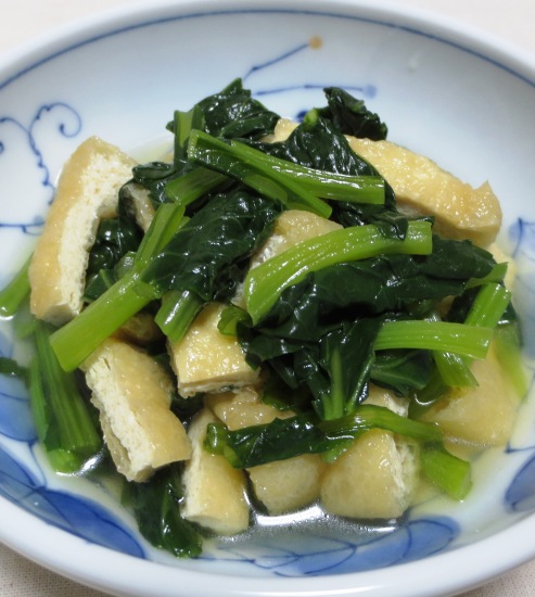 小松菜とお揚げの煮物　B