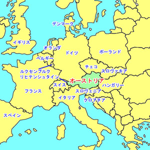 地図　ハンガリー　クロアチア　スロベニア　ドイツ