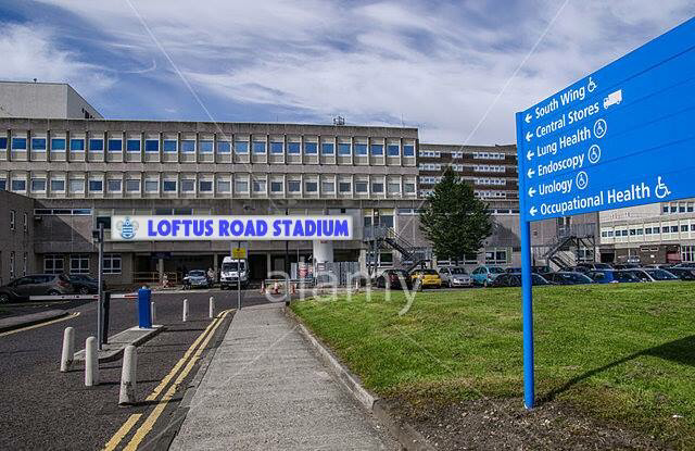 my local hospital with the Loftus Road sign