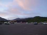 鉾立駐車場から眺める早朝の鳥海山頂