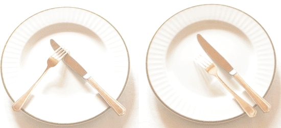 よくわかる簡単ビジネスマナー ナイフとフォークの食後の置き方