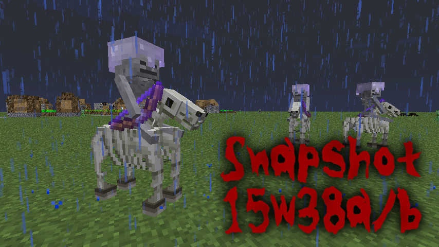 Minecraft Snapshot 15w38a リリース 新たなイベント スケルトントラップ に スケルトンの強化 また 骨の馬 を飼えるように まいんくらふとにっき